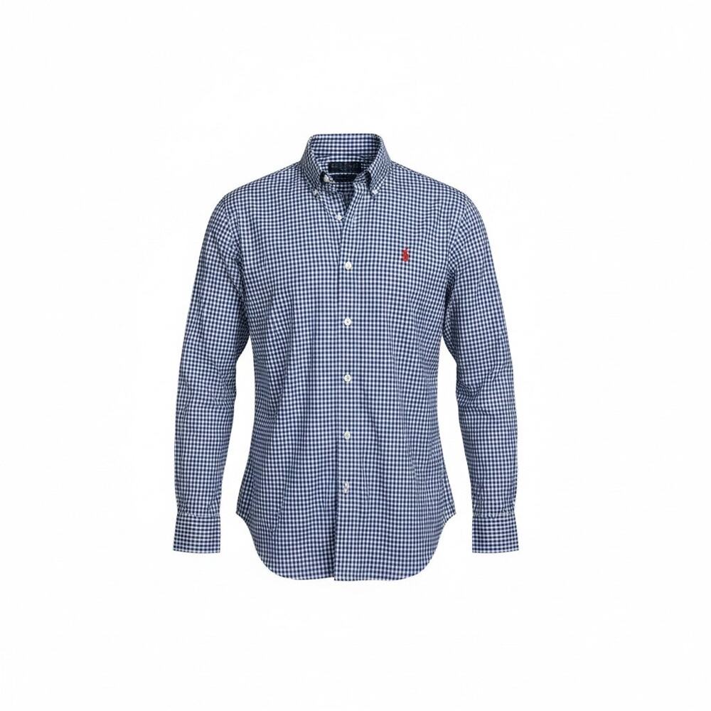 Ralph Lauren Performance Blue Gingham Button Down Shirt Men’s Medium